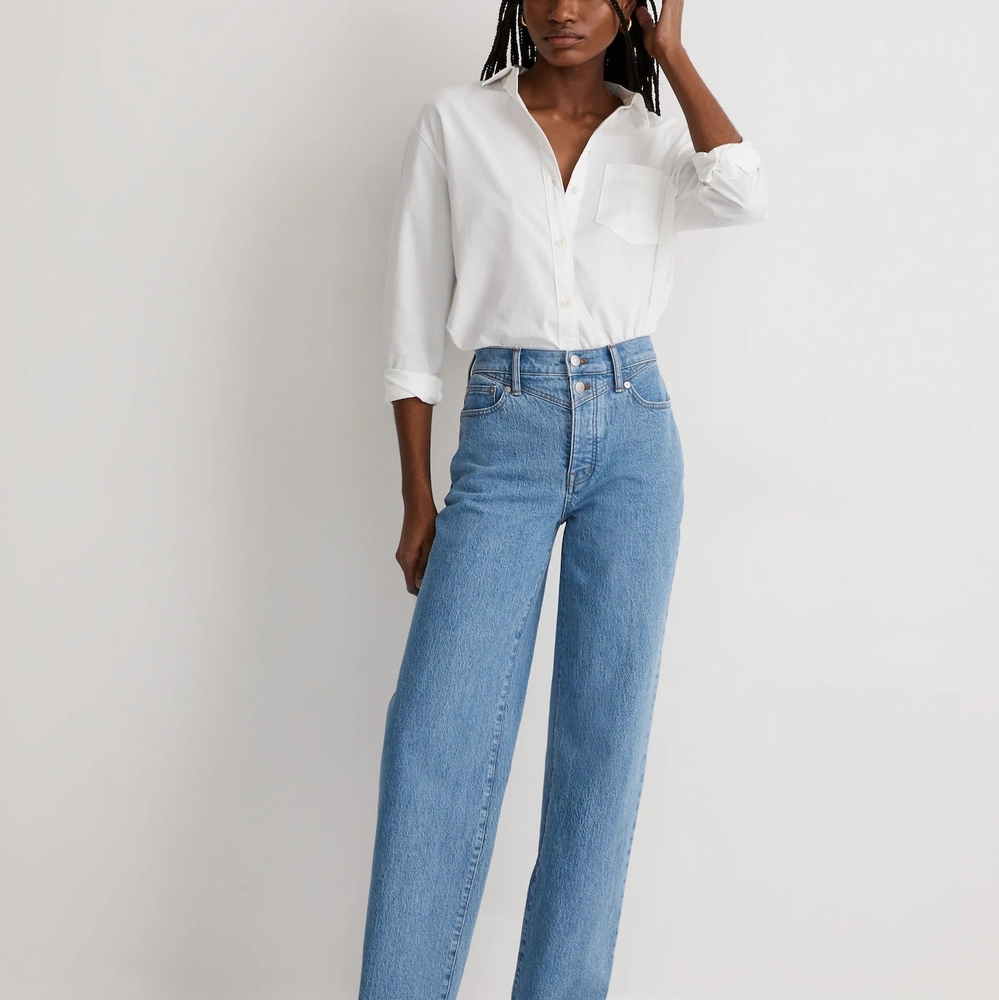 Madewell Blue Flare Wide Leg Jeans